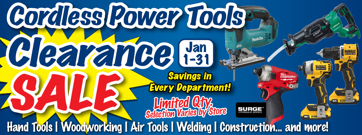 Clearance Hand and Power Tools