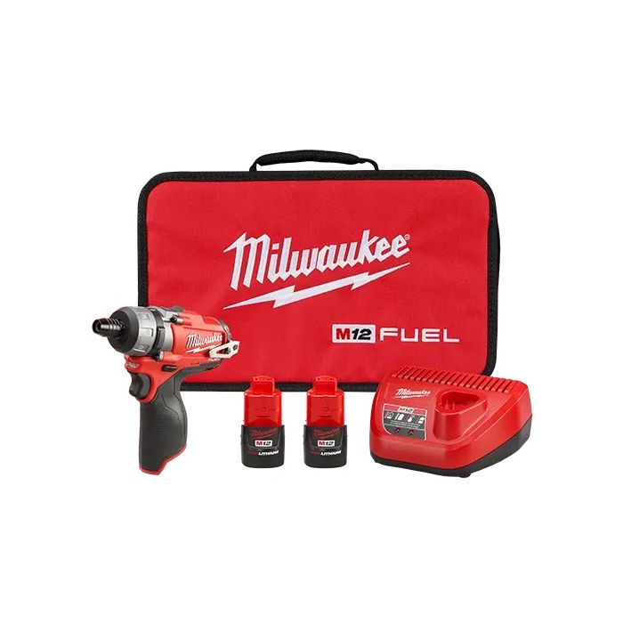 Milwaukee M12 FUEL 12 Volt Lithium Ion Brushless Cordless 2SPD Screwdriver Kit