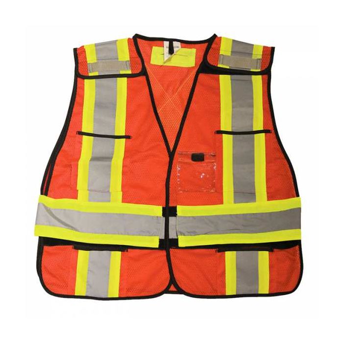 Amazon.com: TR Industrial 3M Safety Vest with Pockets and Zipper, Class 2,  Size XXXL : Automotive