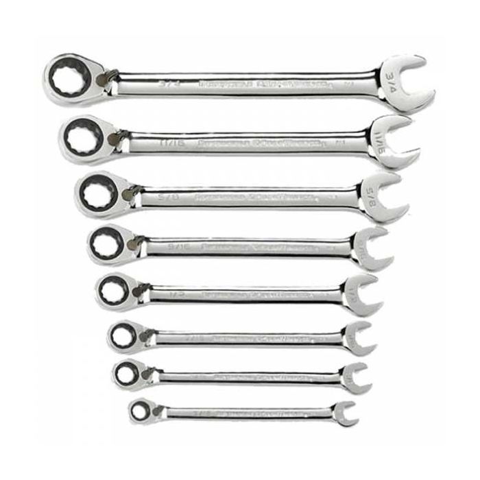 Reversible ratcheting wrench on sale set sae