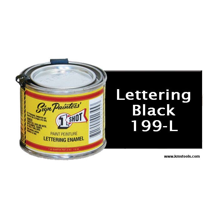 1 Shot Lettering Enamel Pint - Black