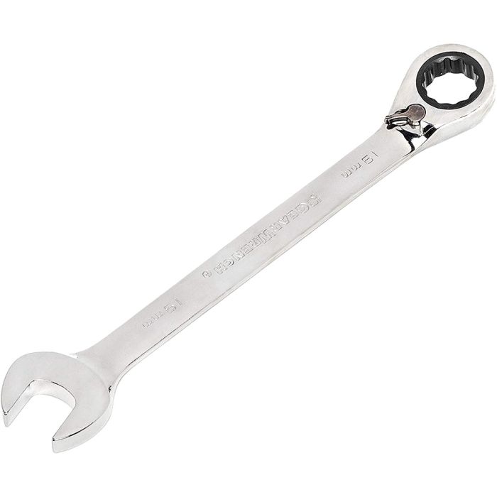 Reversible ratcheting store combination wrench