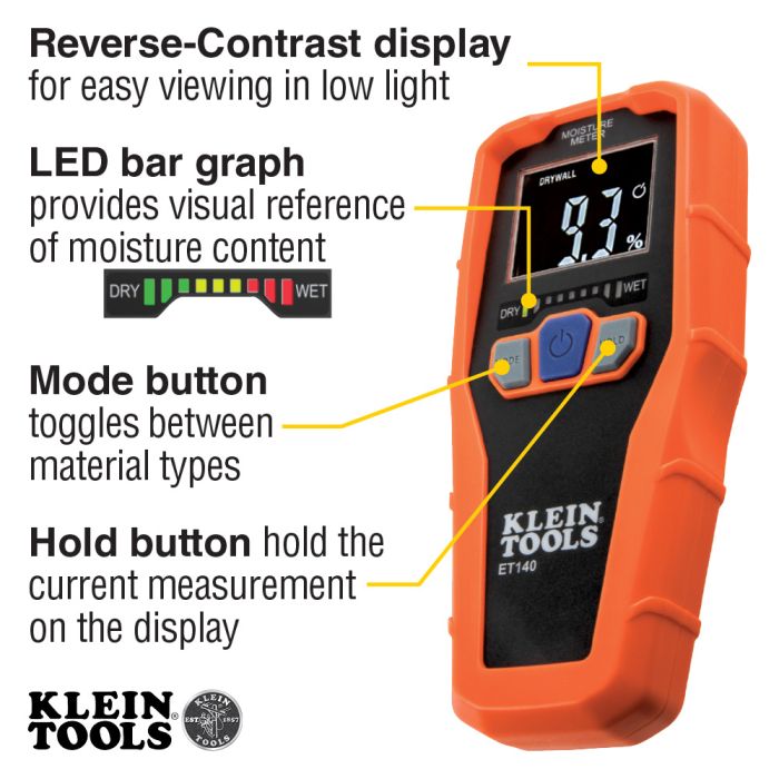 Klein Tools Pinless Moisture Meter