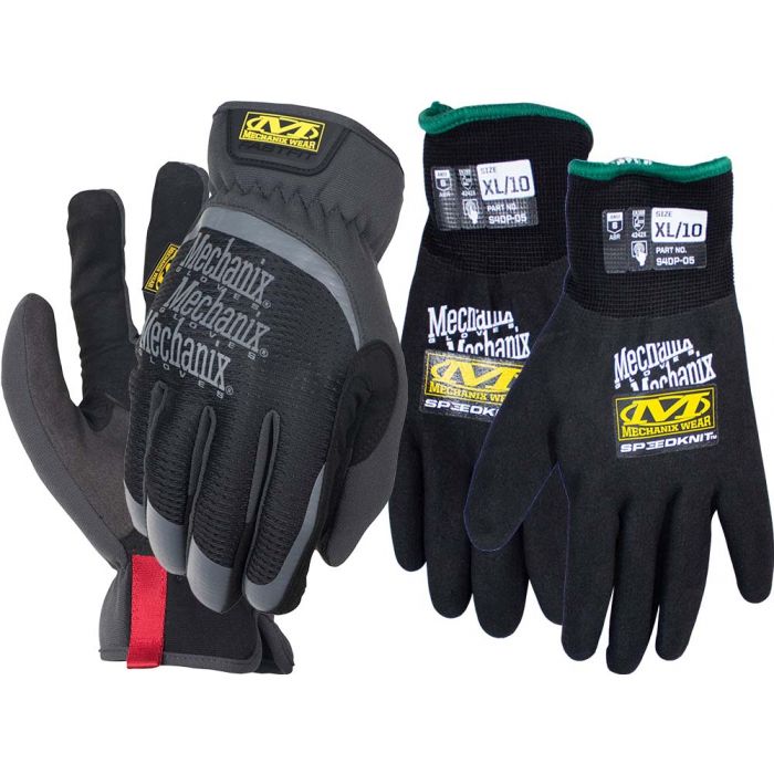 Mechanix Black FastFit & SpeedKnit Winter Glove Pack (L)