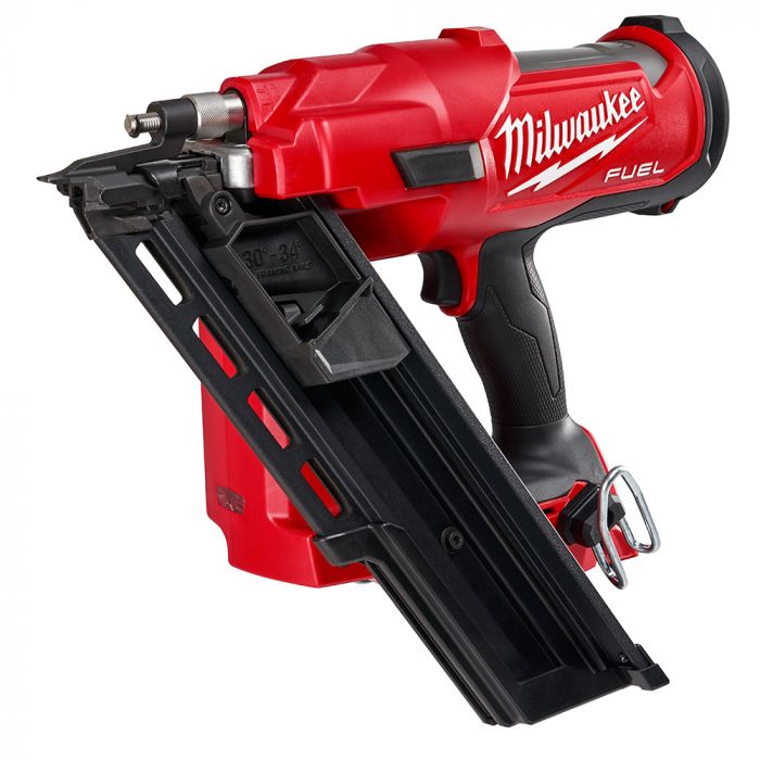 Milwaukee M18 FUEL 18 Volt Lithium-Ion Brushless Cordless 30 Degree Framing  Nailer Tool Only