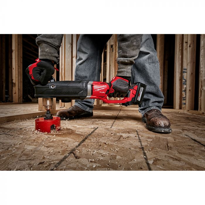 Milwaukee M18 FUEL 18 Volt Lithium-Ion Brushless Cordless Super Hawg 1/2  in. Right Angle