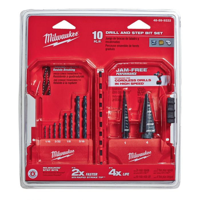 Milwaukee step clearance drill bit set