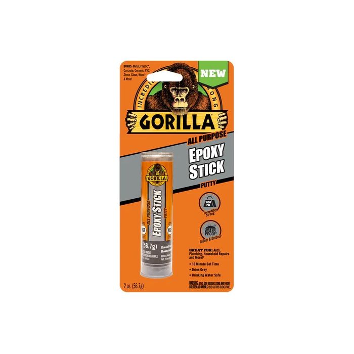 Gorilla Glue on X: Gorilla All Purpose Epoxy Stick is waterproof,  non-rusting and once cured, it can be drilled, sanded, and painted. It's  great for auto† , plumbing, household repairs and more! †