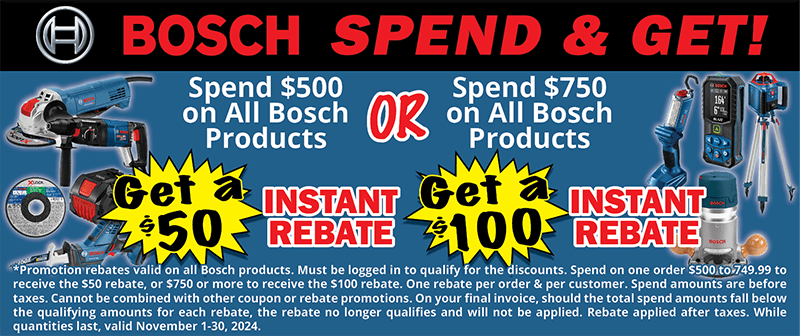 Bosch Instant Rebates